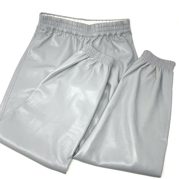Aritzia Babaton Zedel Faux Leather Joggers in Light Gray, Women's Small $138 - Picture 5 of 11